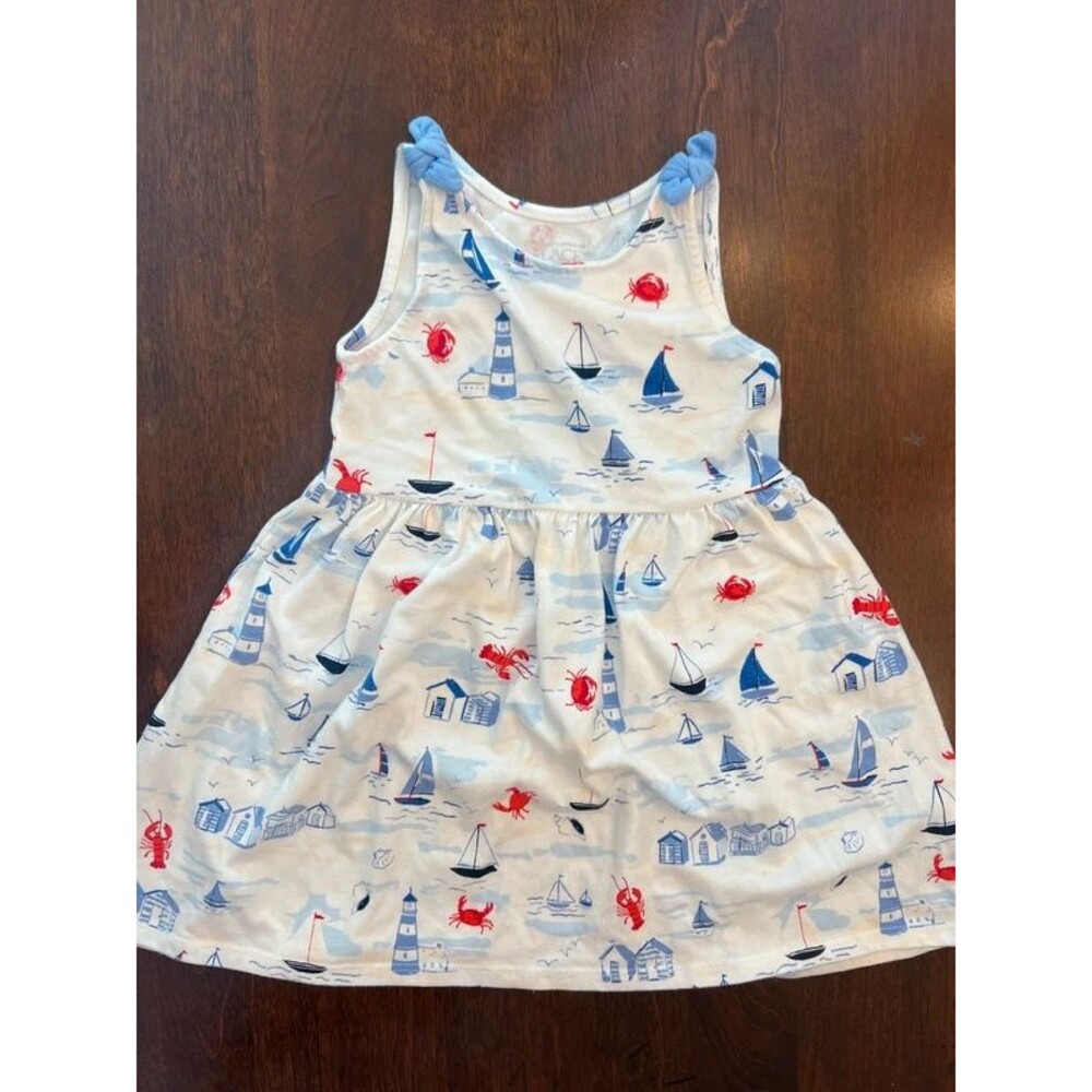 Toddler Girls 4T Summer Nautical Maine Lobster Dress